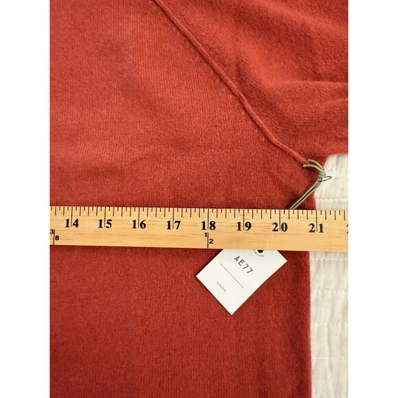 AE77 Sweater Women's Medium Rust 100% Cashmere Crewneck A. Eagle NWT - Picture 6 of 8